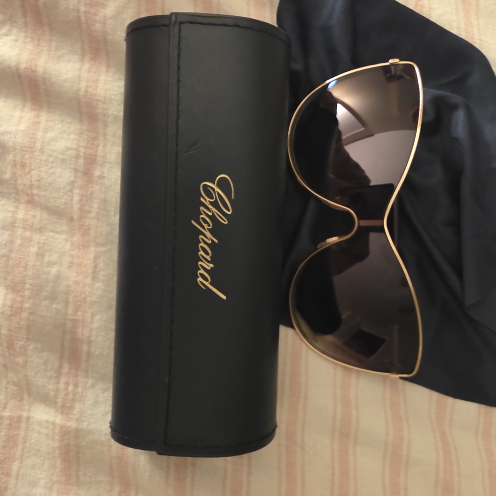 Chopard Gold Aviator Sunglasses